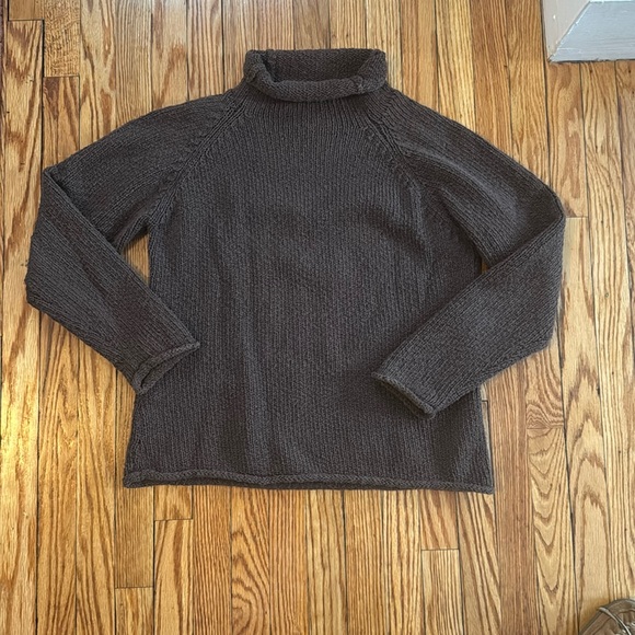 L.L. Bean Sweaters - L.L. Bean Dark Brown roll neck sweater